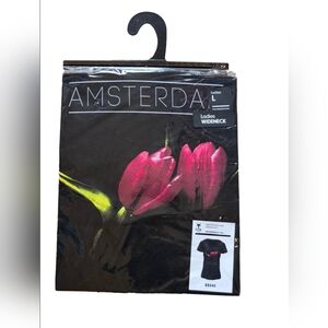 Fox Originals Black Amsterdam, The Netherlands Flower Graphic Tee Size L NWT